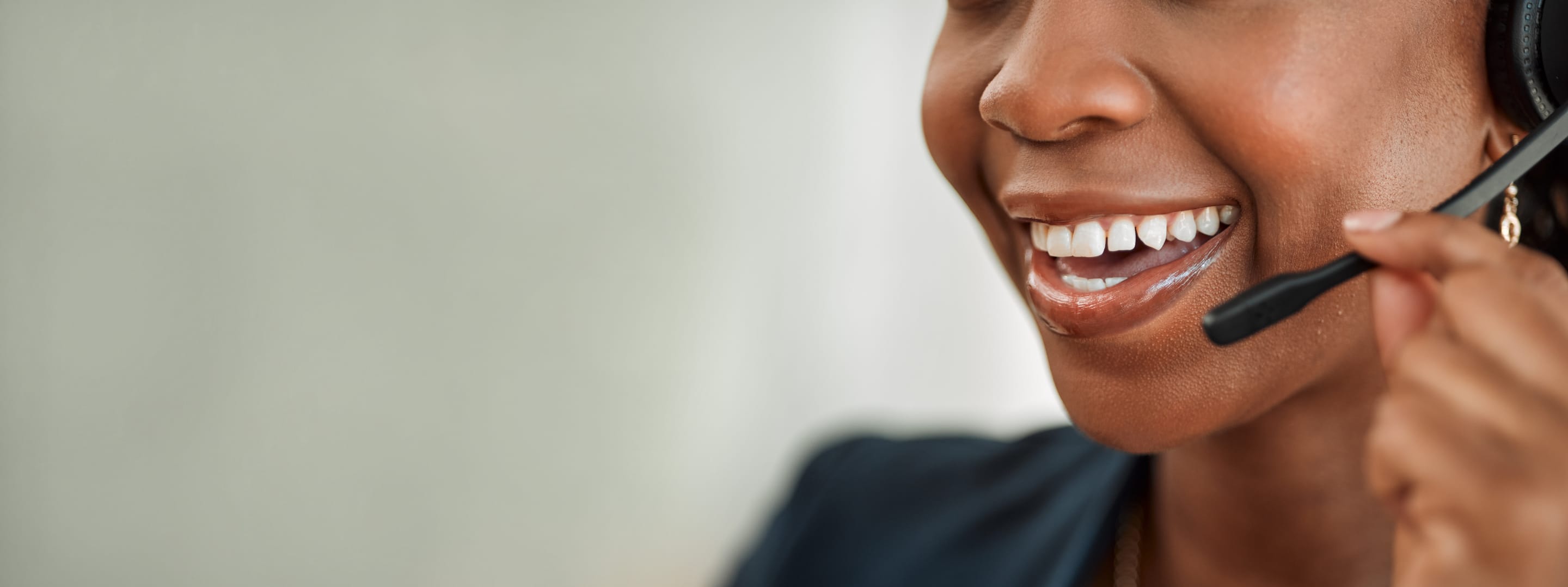 FCC Healthcare support representative speaking on a headset