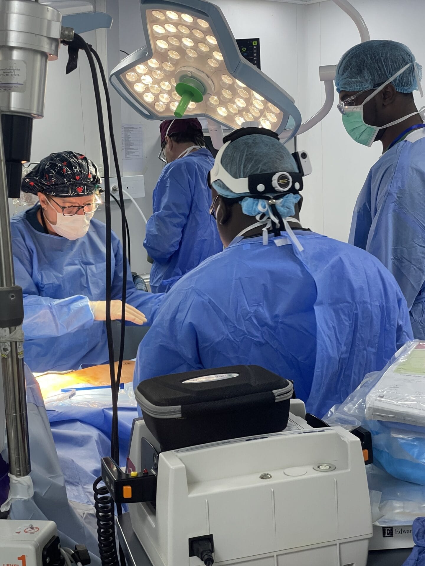 FCC Healthcare surgical team in an operating theatre